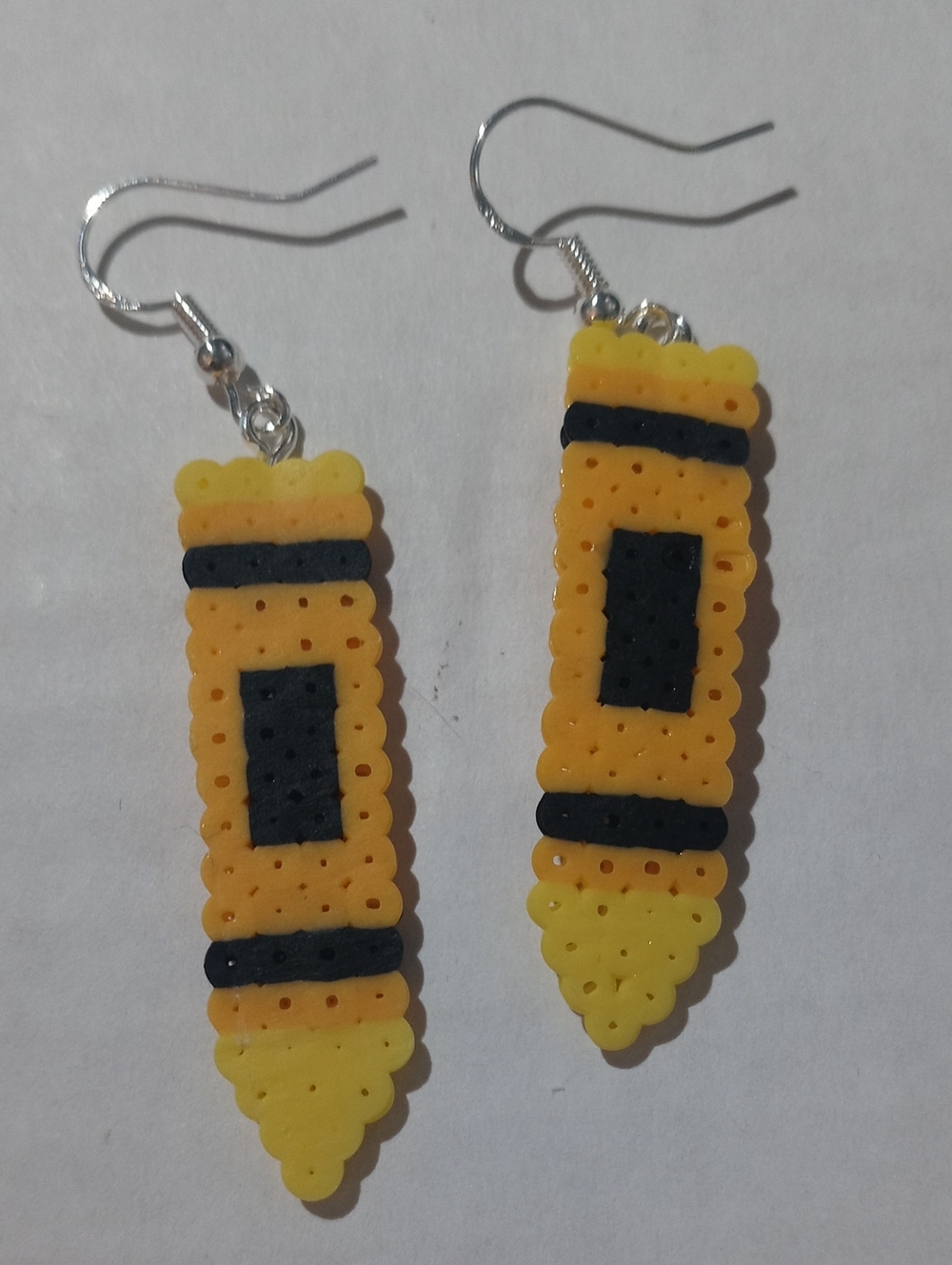 Yellow and Black Geometric Drop Earrings - Women Jewelry